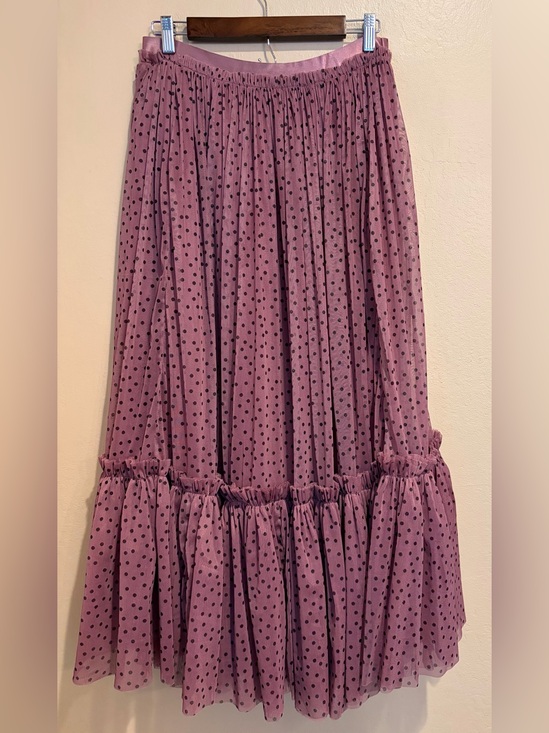 Maeve Dresses & Skirts - Maeve Dusty Purple Tulle Maxi Skirt w/ Black Polka Dots, Girlhood Core, Size M